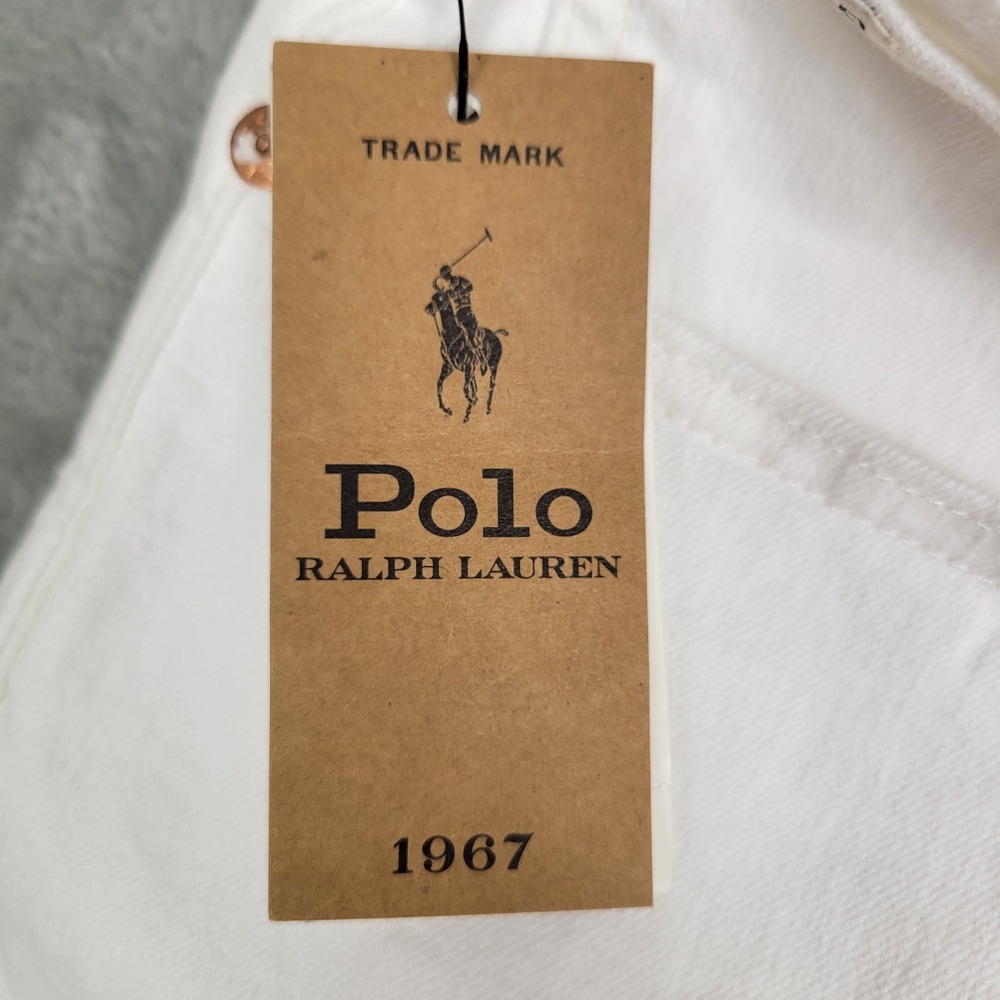 Polo Ralph Lauren The Hampton Relaxed Straight White Stretch Jeans Men's 42x30 - Picture 3 of 13